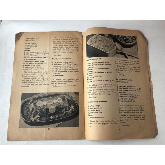 Vintage 1950 Thanksgiving USDA Turkey Cooking Recipe Farmers Bulletin Booklet - Picture 10 of 11